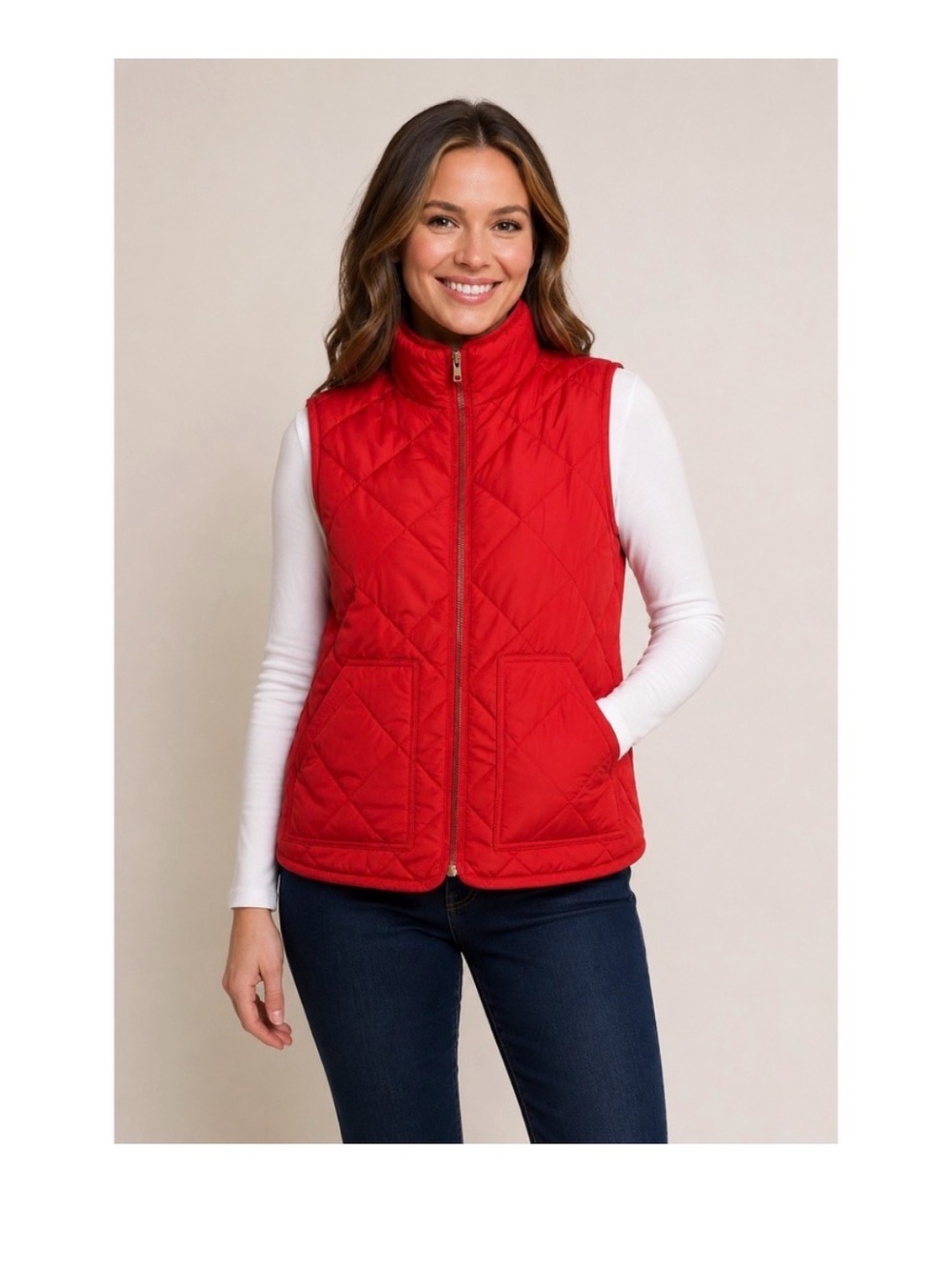 J.Crew Excursion Quilted Down Vest
Red Full Zip Sleeveless